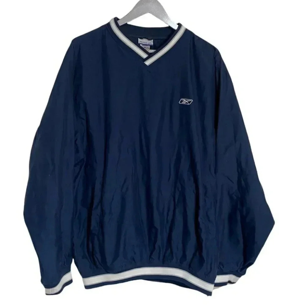 Reebok vintage XL blue V-neck windbreaker Golf‎ Retro Y2K sporty
